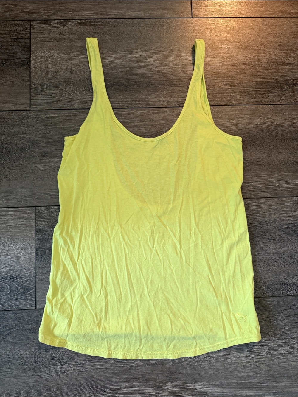 PINK Victoria's Secret Bright Yellow Scoop Tank